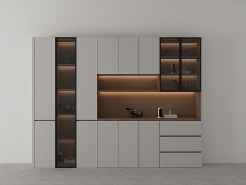  餐边柜 酒柜3d模型 