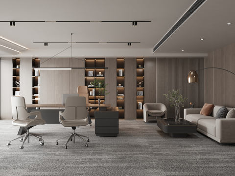  办公室 经理室3d模型 