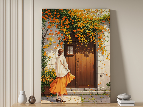  现代，田园风，奶油，抽象，装饰画3d模型3d模型 