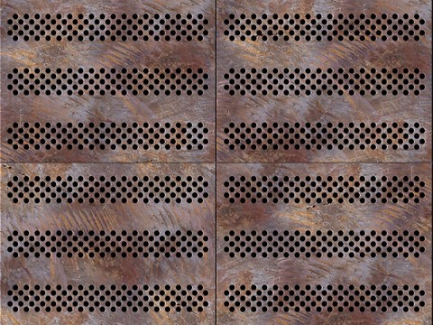  生锈金属穿孔板 