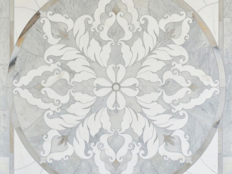  新中式石材拼花 大理石拼花 