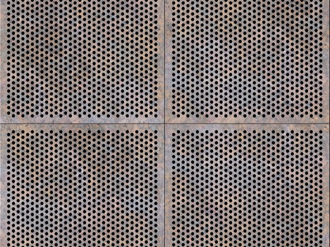  生锈金属穿孔板 