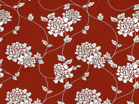  无缝红色欧式田园风格碎花花纹图案壁纸壁布墙布 
