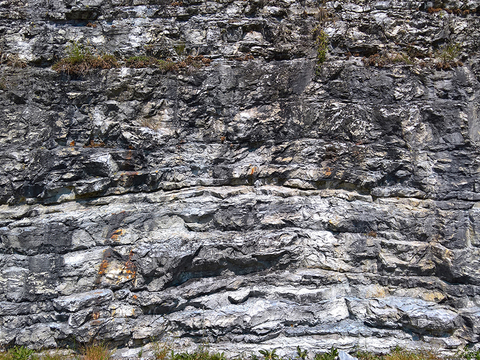  无缝灰色文化石墙岩石材墙面山体悬崖 