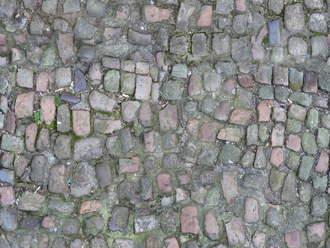  无缝灰色做旧方形拼花地砖人行道路地面街道广场铺贴 