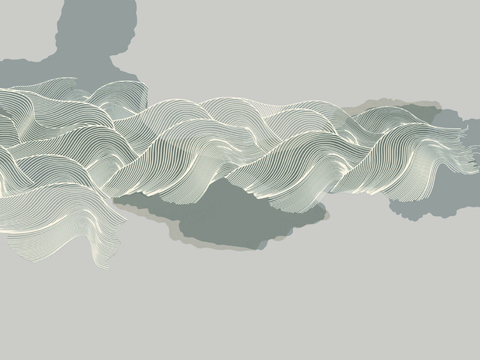  新中式抽象装饰壁画贴图 