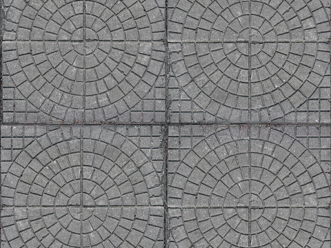  无缝水泥拼花地砖人行道路地面广场铺贴 