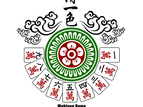  麻将馆棋牌室娱乐壁纸壁 