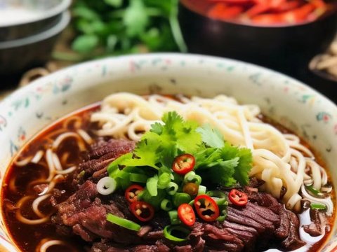  拉面面食牛肉拉面美食海报餐饮贴图 