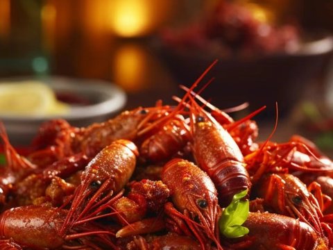  小龙虾餐厅海报贴图 