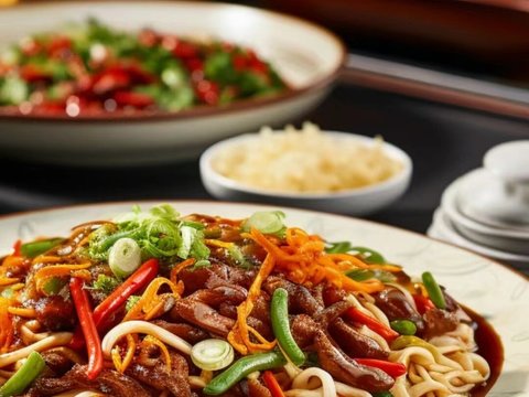  拉面面食牛肉拉面美食海报餐饮贴图 