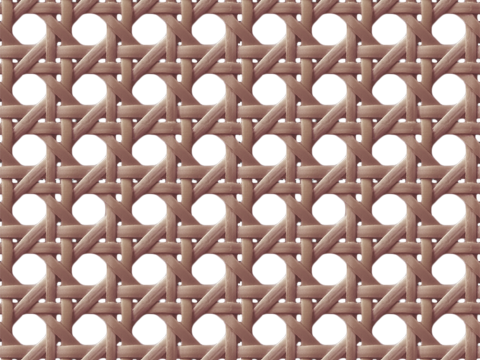  无缝黄色八角孔藤条藤编竹编编织材质 