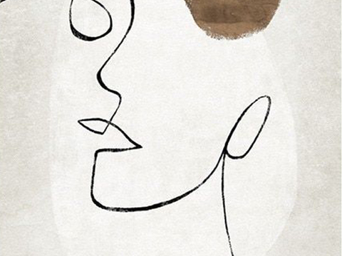  北欧抽象装饰画油画 