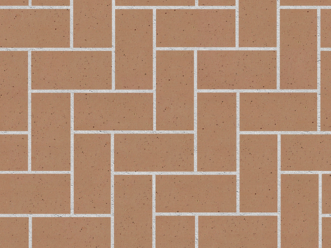  无缝黄色人字纹拼花水泥地砖人行道路地面广场铺贴 