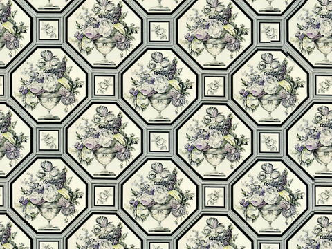  无缝绿色欧式田园风格碎花花纹图案壁纸壁布墙布 