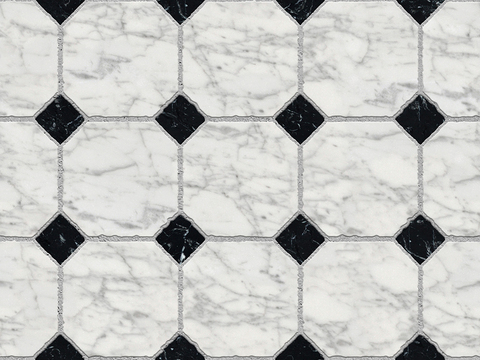  无缝花岗岩石材拼花地砖人行道路地面广场铺贴 