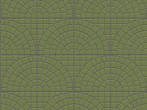  无缝绿色鹅软石拼花地砖人行道路地面广场铺贴 