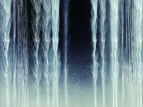 流水屏幕瀑布屏幕LED科技屏幕