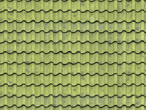  中式瓦片 绿瓦 黄绿色屋面瓦 陶土瓦片 屋顶瓦片 