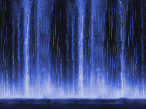 流水屏幕瀑布屏幕LED科技屏幕