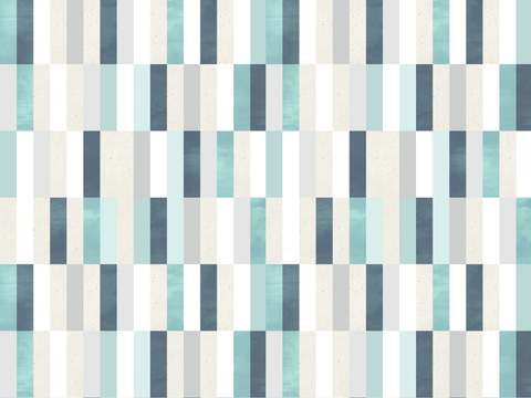  绿色复古港风马赛克 