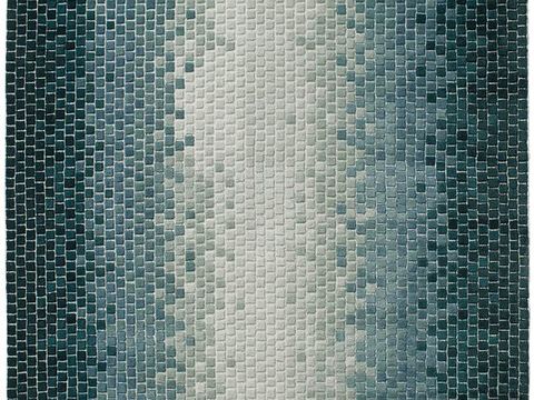  绿色复古港风马赛克 