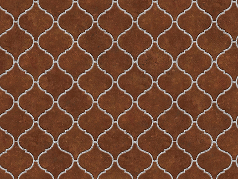  无缝陶瓦几何拼花地砖人行道路地面广场铺贴 