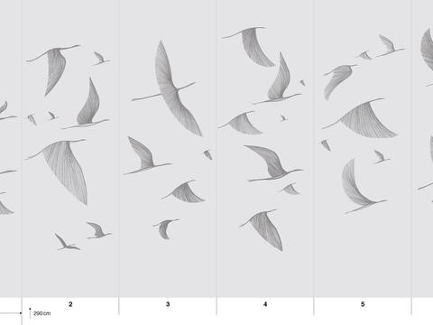  国外手绘植物壁纸壁画 