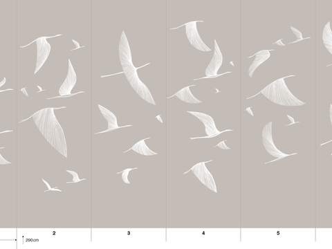  国外手绘植物壁纸壁画 