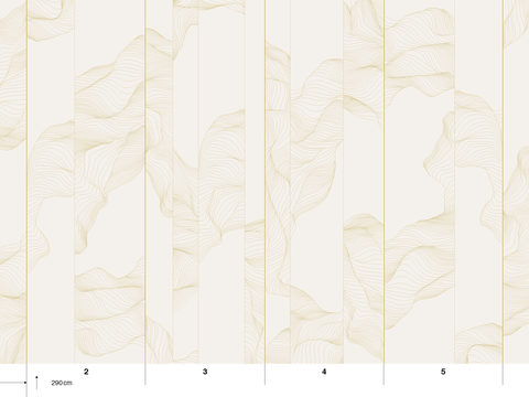  国外手绘植物壁纸壁画 