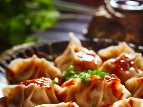  饺子水饺餐饮海报贴图 