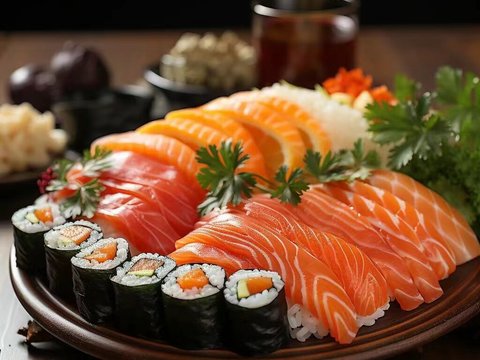  日本料理寿司餐饮海报贴图 