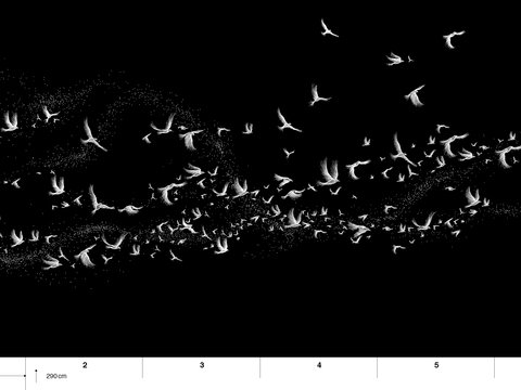  国外手绘植物壁纸壁画 