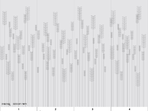  国外手绘植物壁纸壁画 