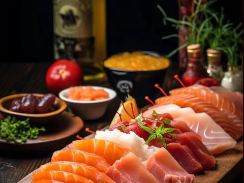  日本料理寿司餐饮海报贴图 