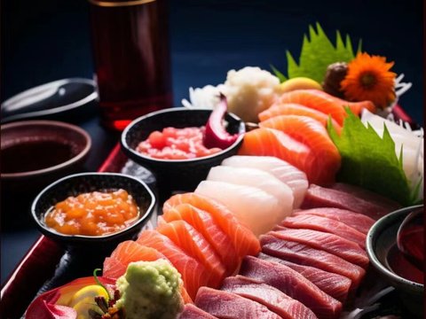  日本料理寿司餐饮海报贴图 