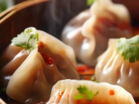  饺子水饺餐饮海报贴图 