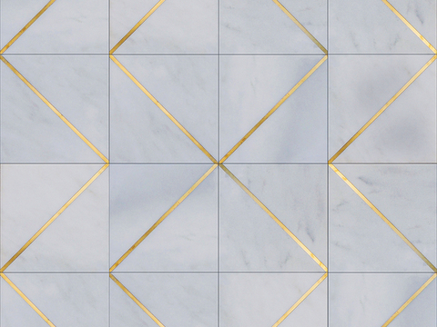  无缝现代白色大理石石材几何拼接拼花图案瓷砖地砖墙砖 