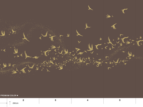  国外手绘植物壁纸壁画 