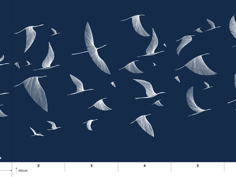  国外手绘植物壁纸壁画 