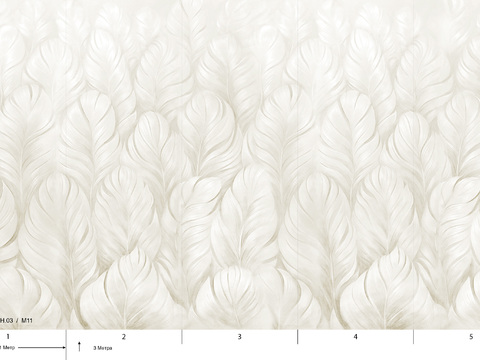  国外手绘植物壁纸壁画 