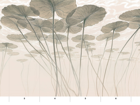  国外手绘植物壁纸壁画 