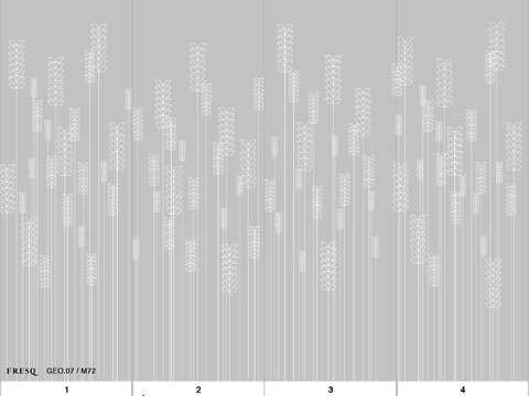  国外手绘植物壁纸壁画 