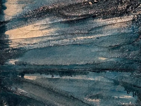  诧寂风装饰画油画 