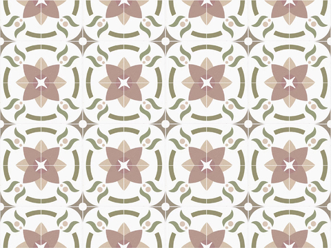  复古风石材拼花 拼花瓷砖 小花砖 