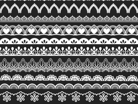  高精度蕾丝边花纹图样 