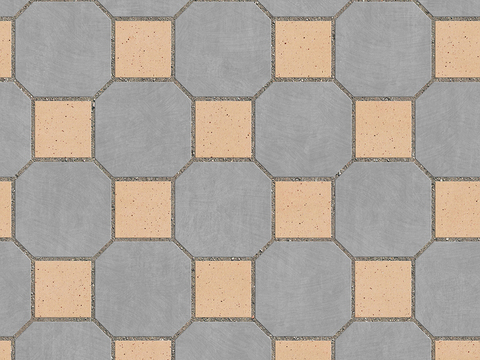  无缝水泥拼花地砖人行道路地面广场铺贴 