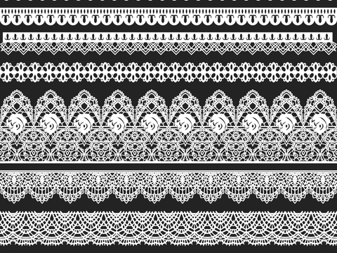  高精度蕾丝边花纹图样 