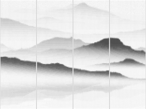  中式山水画冲孔铝板 镂空铝板 穿孔金属板 