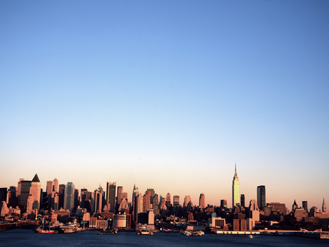  都市背景天空 黄昏夕阳天空 